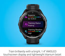 Garmin Forerunner® 965 Running Smartwatch, Colorful AMOLED Display, Training Metrics and Recovery Insights, Black and Powder Gray