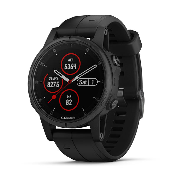 Garmin fenix 5s Plus, Smaller-Sized Multisport GPS Smartwatch, Features Color Topo Maps, Heart Rate Monitoring, Music and Contactless Payment, Black