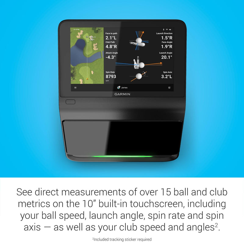 Garmin Approach® R50, Premium Golf Launch Monitor and Simulator, 10" Built-in Color Touchscreen Display