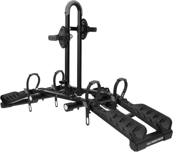 Hollywood Racks Destination 2 Hitch Bike Rack, Transports 2 Bikes up to 35 lbs Each - Lightweight Platform Style Bike Carrier for Car, SUV, or Truck - Secure, Foldable Bicycle Car Racks