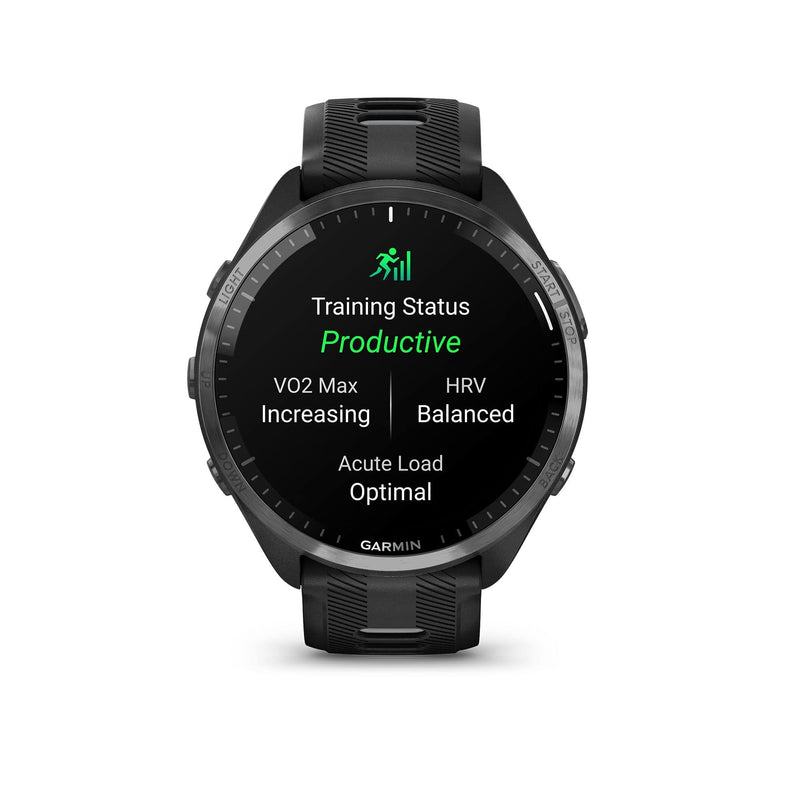 Garmin Forerunner® 965 Running Smartwatch, Colorful AMOLED Display, Training Metrics and Recovery Insights, Black and Powder Gray