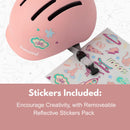 Thousand Kids Helmet – Free Reflective Sticker Pack to Customize, No Pinch Magnetic Buckle, Multi Sport Safety CSPC ASTM CE Certified – Jr Collection (Power Pink, Nylon Straps)