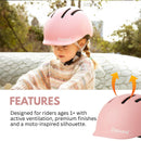 Thousand Kids Helmet – Free Reflective Sticker Pack to Customize, No Pinch Magnetic Buckle, Multi Sport Safety CSPC ASTM CE Certified – Jr Collection (Power Pink, Nylon Straps)
