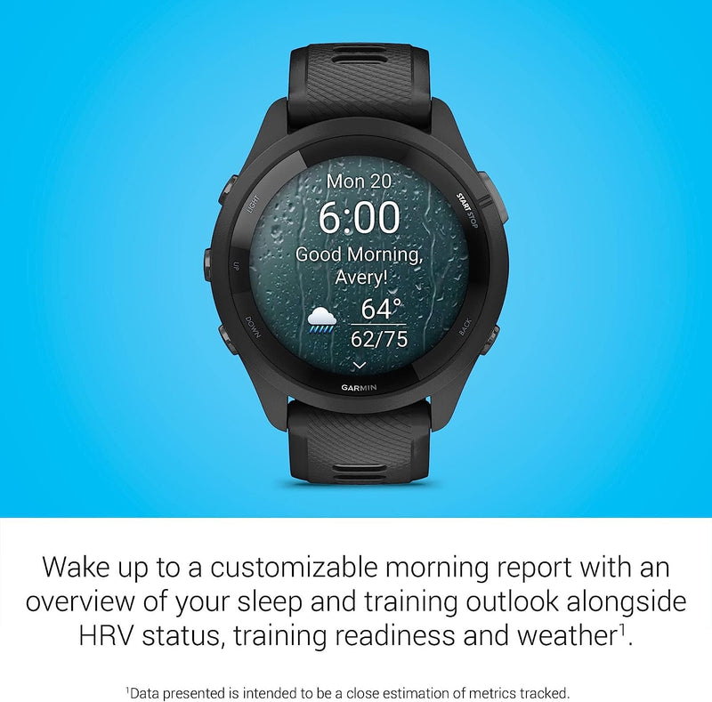 Garmin Forerunner 265 Running Smartwatch, Colorful AMOLED Display, Training Metrics and Recovery Insights