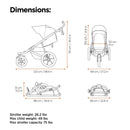 Thule Urban Glide 3 Single Child All-Terrain Stroller, Lightweight, Air-Filled Tires & Suspension, Integrated Hand Brake