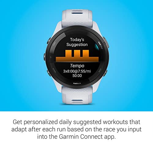 Garmin Forerunner 265 Running Smartwatch, Colorful AMOLED Display, Training Metrics and Recovery Insights