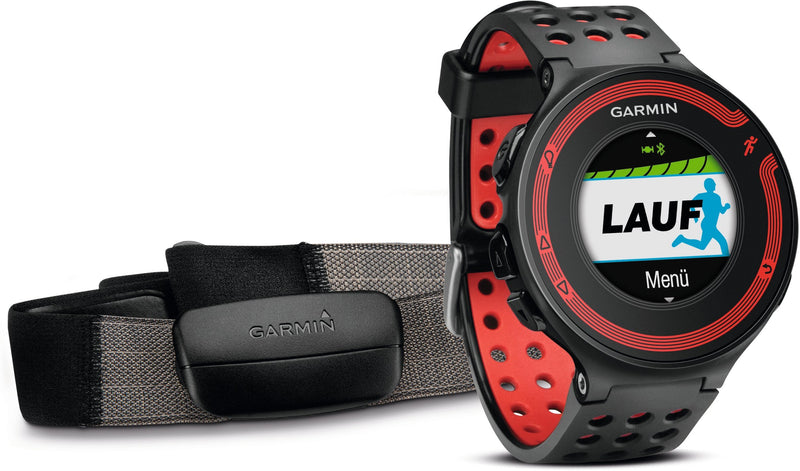 Garmin Forerunner 220 GPS watch with prem HRM black and red