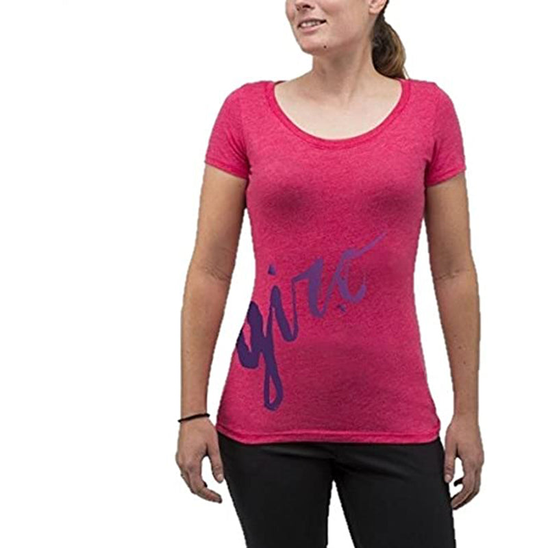 Giro Women's Tech Tee Mountain Biking Jersey with Logo, Pink Watercolor S