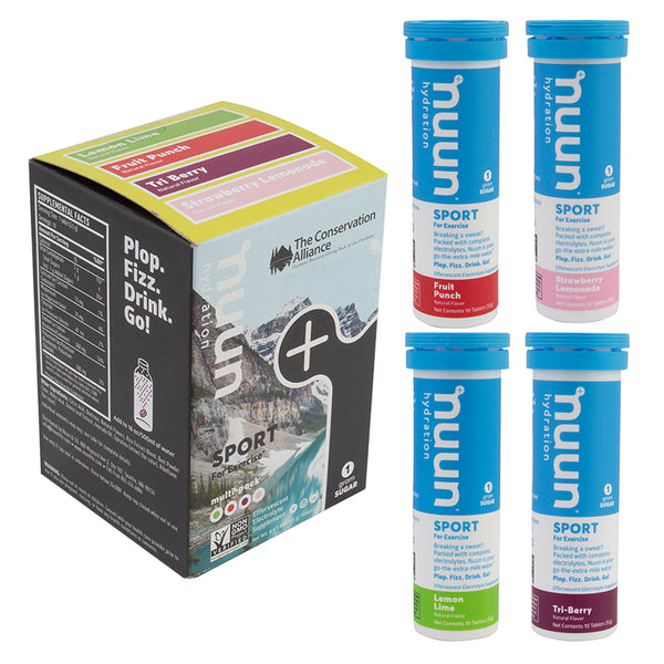 NUUN FOOD NUUN ELECTROLYTE ACTIVE MIXED 4PK SL/LL/FP/TB BXof4