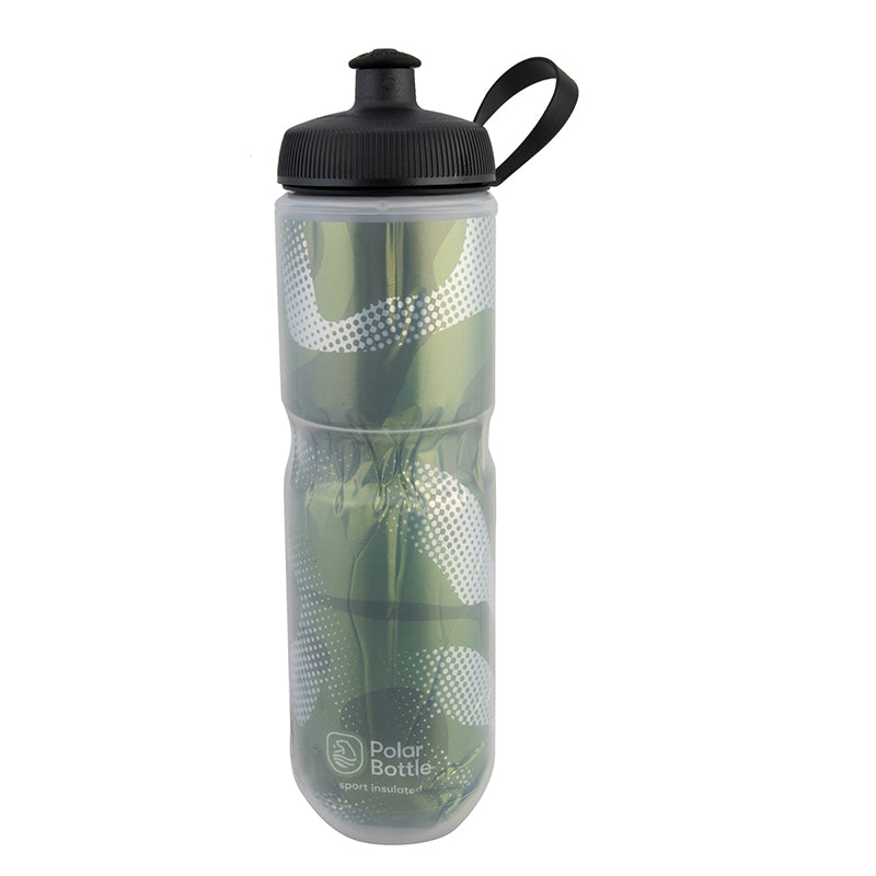 POLAR BOTTLE POLAR SPORT INSULATED 24oz CONTENDER OLIVE/SL