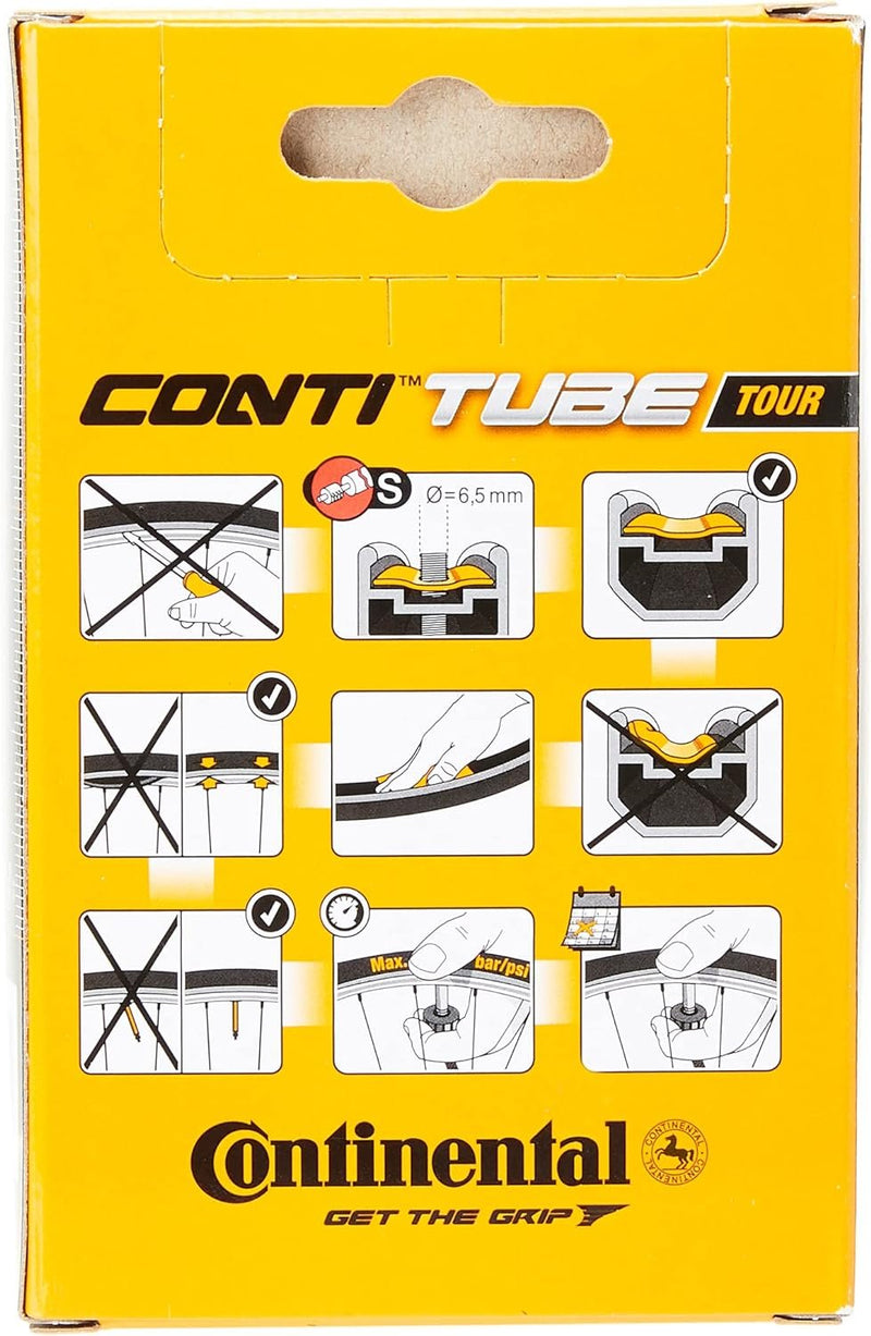 Continental 26" Bicycle Tube, 1.25"/1.75" 42mm Presta Valve , Black